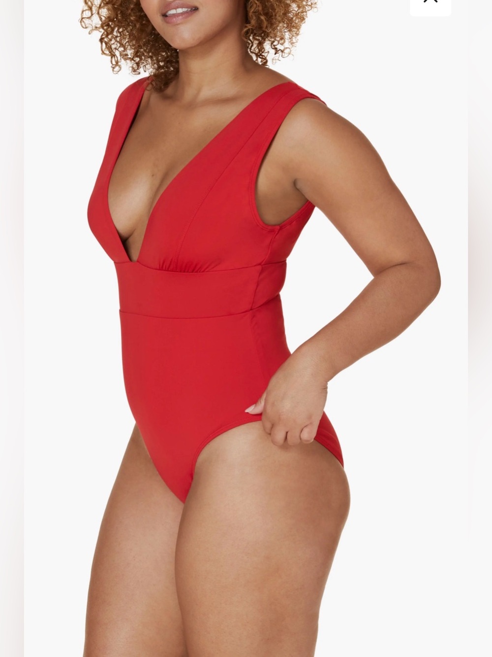 The Mykonos One Piece in Cherry Red by Andie Swim size Medium Tall